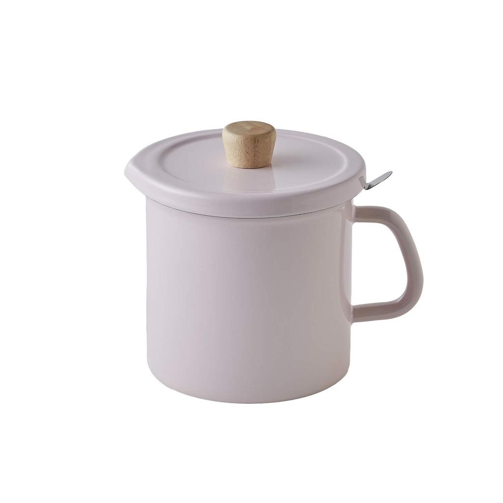 Fuji Enamel Oil Pot (1.5L Pink with Activated Charcoal)