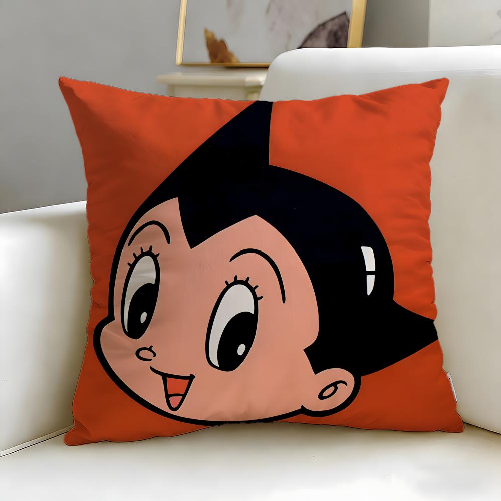 classic anime Astro Boy Cushion Cover Soft & Easy-Wash Pillow Case – Versatile for Couch, Bed, Travel and Office