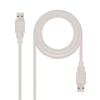 NANO CABLE USB 2.0 Cable Nanocable 10.01.0302/ Usb Male - Usb Male/ 1m/ Beige