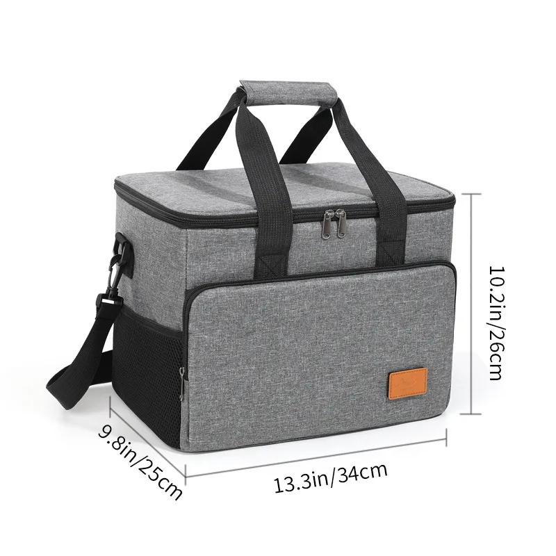 Portable Large Insulated Lunch Bag Waterproof Leak-proof Thickened Handheld Shoulder Carry Outdoor Camping Picnic Cooler Bags