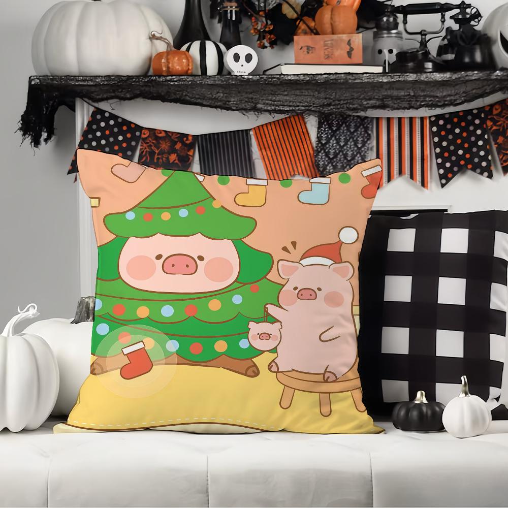 Cartoon cute L-Lulu pig Pillow Case Office Cushions Suitable For Sofa Car Bedroom Decorative Cushion Cover