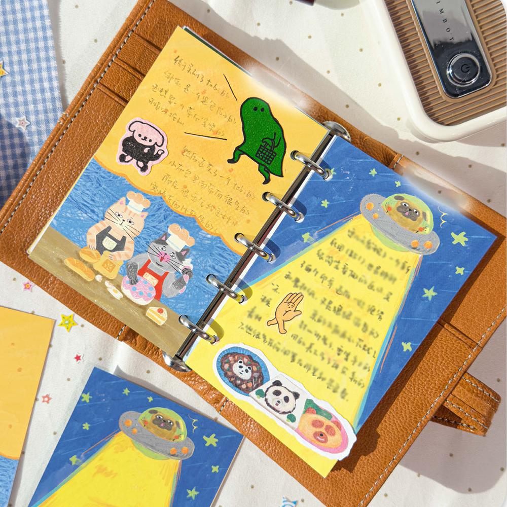 20 Blatt Fantasia M5 Innenseite Japanisch handgezeichnet Grundlegendes Handkonto Collage-Material, Schüler können Notizen abreißen