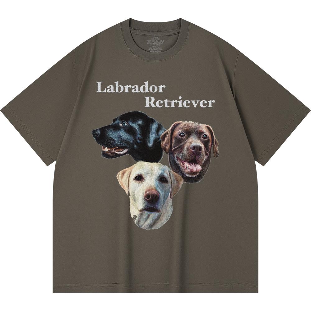 Tricou 230GSM 100% Bumbac cu Imprimeu Labrador Retriever Tricouri Amuzante Stil Harajuku Bumbac Pieptănat