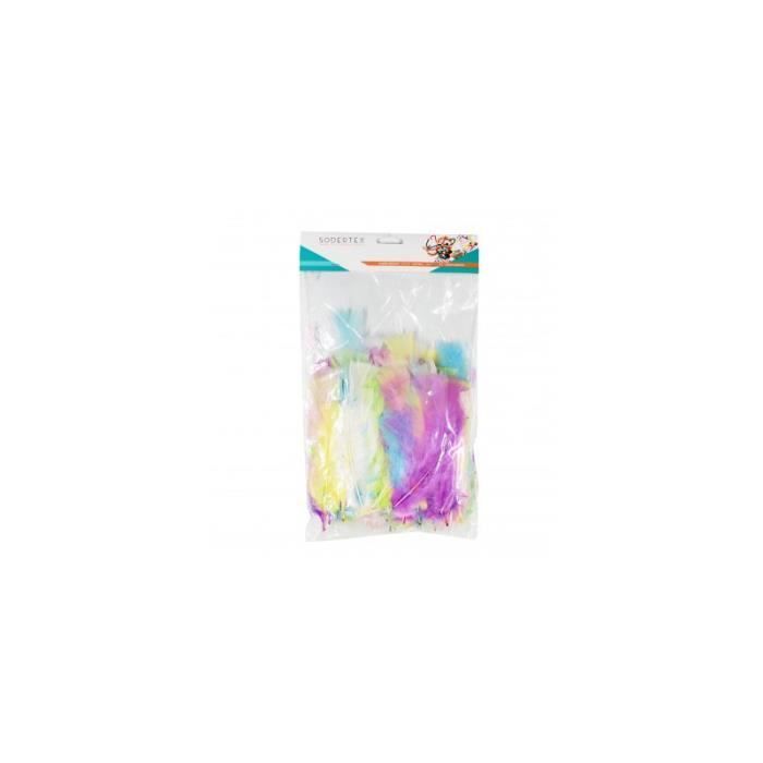 Lot de 300 Plumes de Dinde - Sodertex - 2 Tailles - 6 Couleurs - 12 et 18 cm - 25g