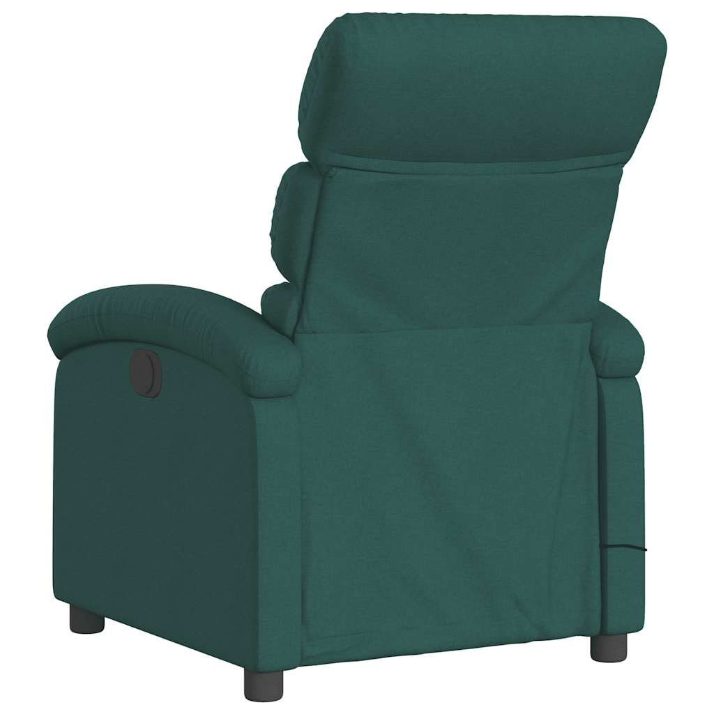 Electric Massage Chair Dark Green Fabric