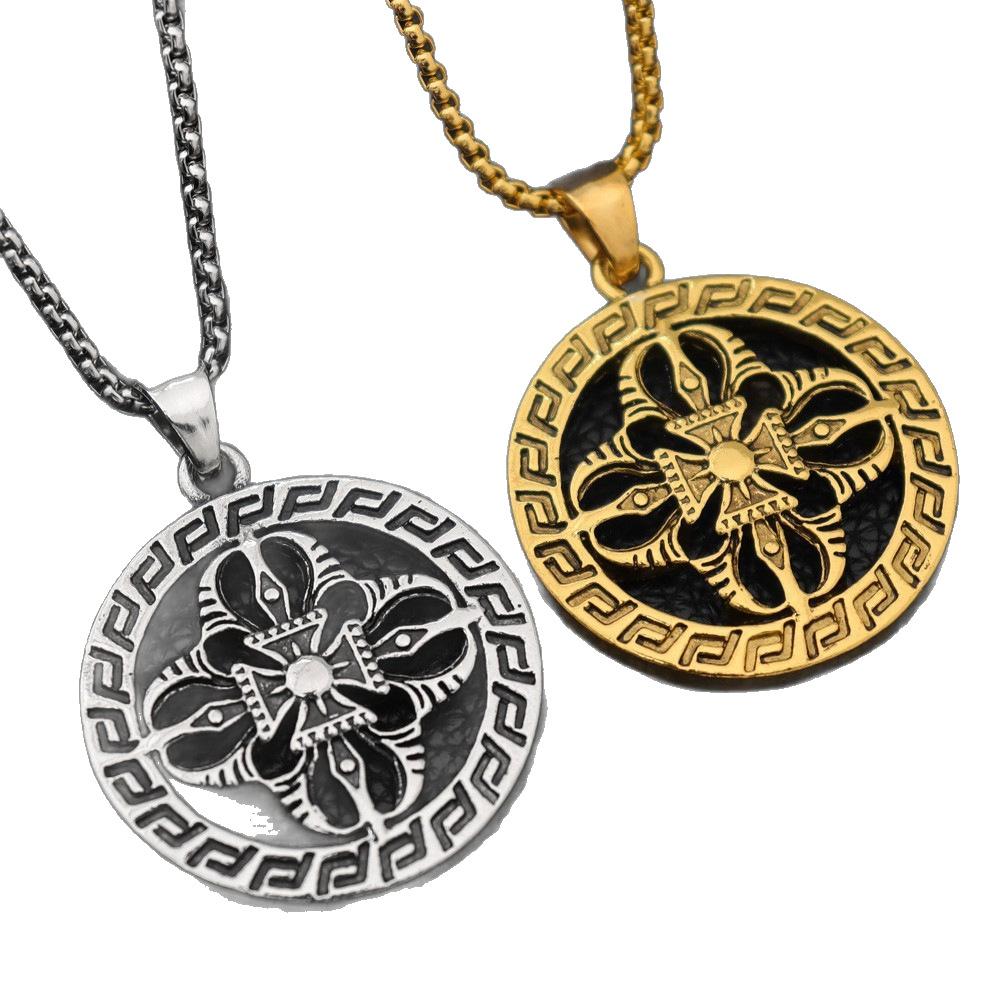 European and American Retro Totem Alloy Pendant Trendy Fashion Men's Necklace Accessories