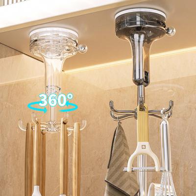 Suction Cup Hook Kitchen Six-claw Rotary Sticky Hook Multi-functional Punch-free Power Spoon Shovel Rack Rack Storage Rack