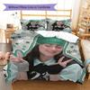 Biancheria da letto con motivo personalizzato nome Billie Eilish, Set piumone Copripiumone Federa Regalo di Compleanno per la Casa(1 * copripiumino + 2 * federa, senza nucleo)