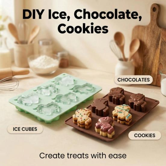 Hästisbitsform Återanvändbar cocktailisbricka Flexibel Livsmedelsgodkänd Silikon 3D-hästform Roliga Dryckestillbehör för Whiskey Kaffe Festdrycker