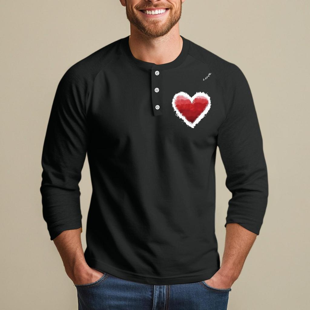 Men's Raglan Sleeve Three-quarter Sleeve Top