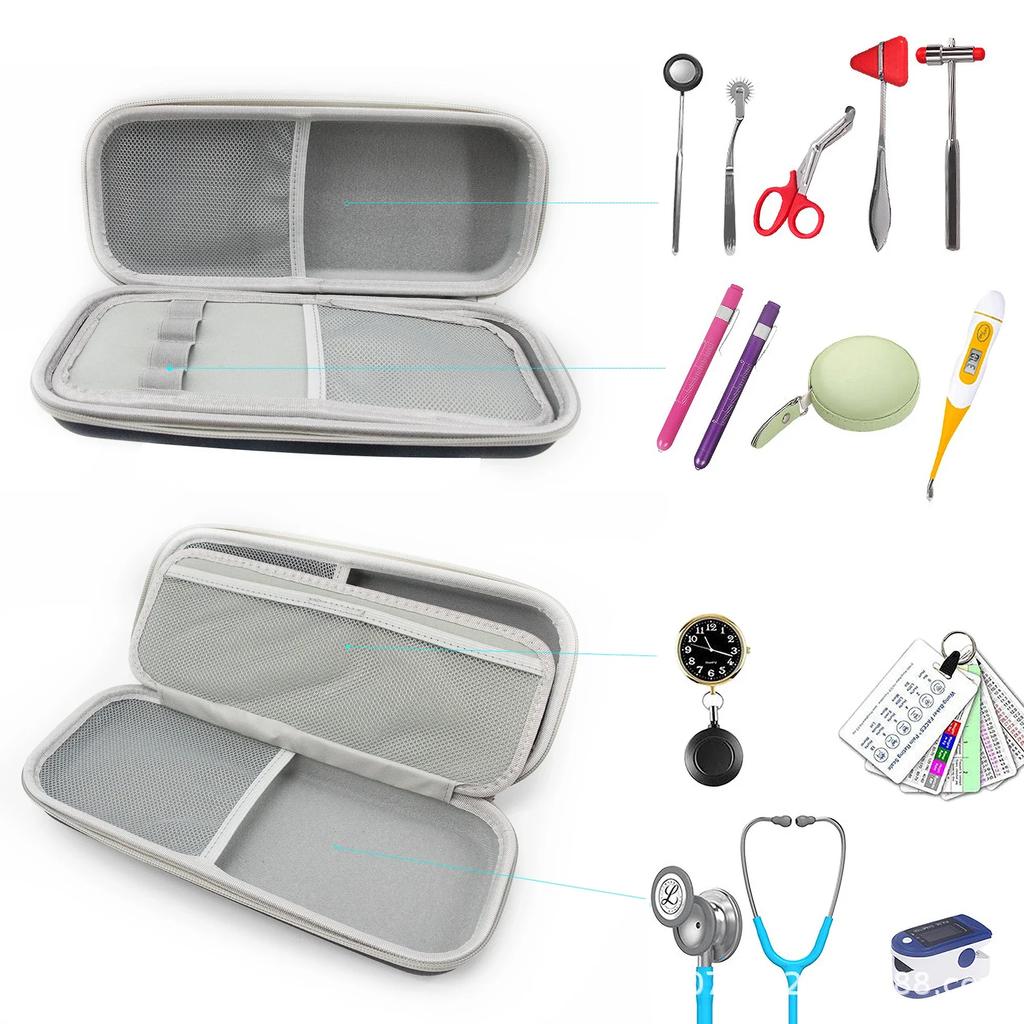 Portable Empty Non-woven Emergency Bag Multifunctional Stethoscope EVA Storage Bag Home Square Hard Shell MMedical Storage Box