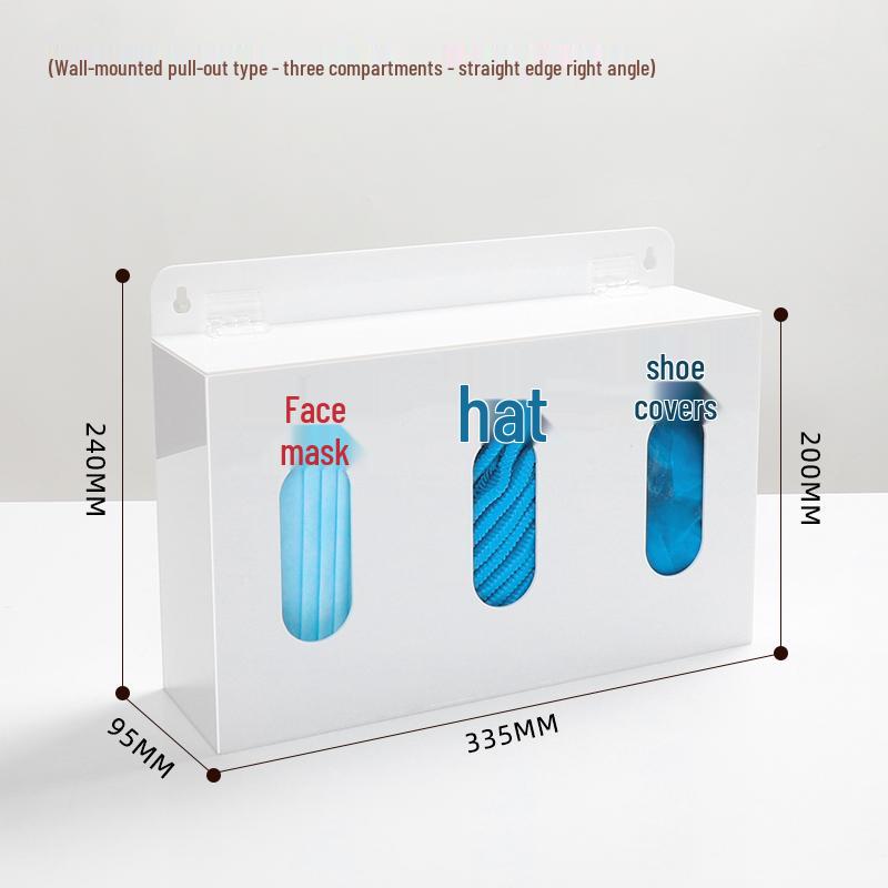 Punch-Free Wall-Mounted Acrylic Storage Box for Hats, Shoes, Gloves, and Masks