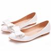 Bride Wedding Dress Pointed Toe Single Shoes Thin Heel Medium Heel Single Shoes Bow Pointed Toe Shoes Foreign Trade Large Size White Wedding Shoes