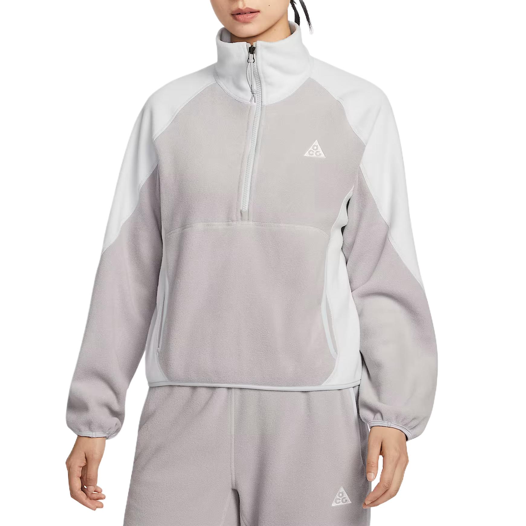 Nike ACG Wolf Tree Свободный Дышащий Флисовый Свитшот с Цветными Блоками Женский свитшот HJ0238-009 S