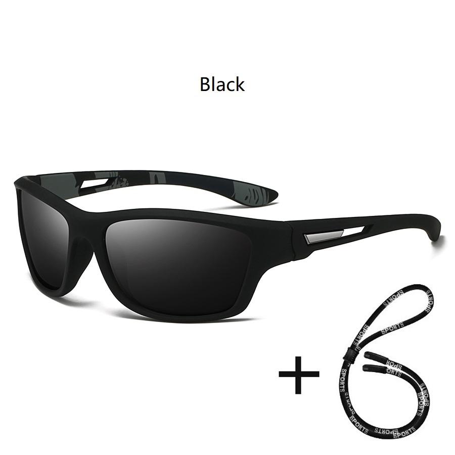 With Chain Fashion Polarized Sports Sunglasses Men Women Fishing Hiking Cycling Climbing Skiing Vintage Sport Sun Glasses UV400