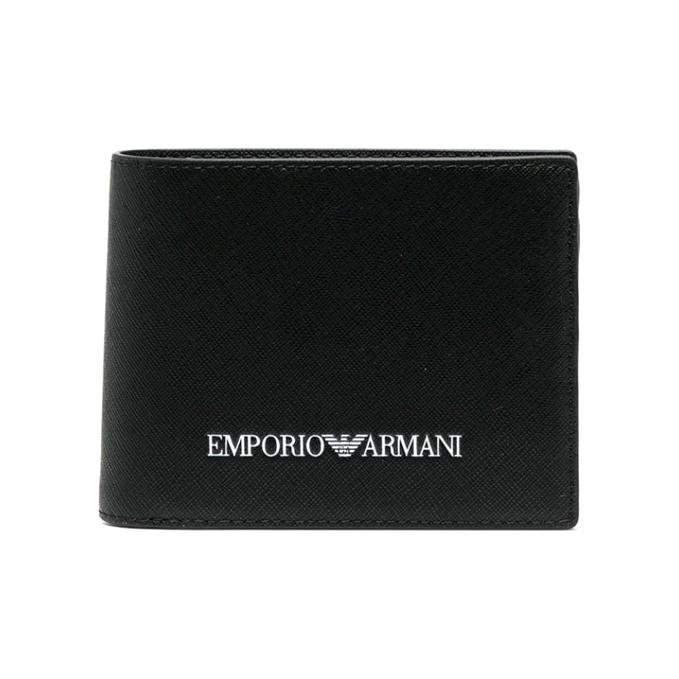 

Emporio Armani Short Solid Color Three-In-One Wallet Folding Logo Leather Wallet Men wallet Black Y4R165-Y020V-81072 Black