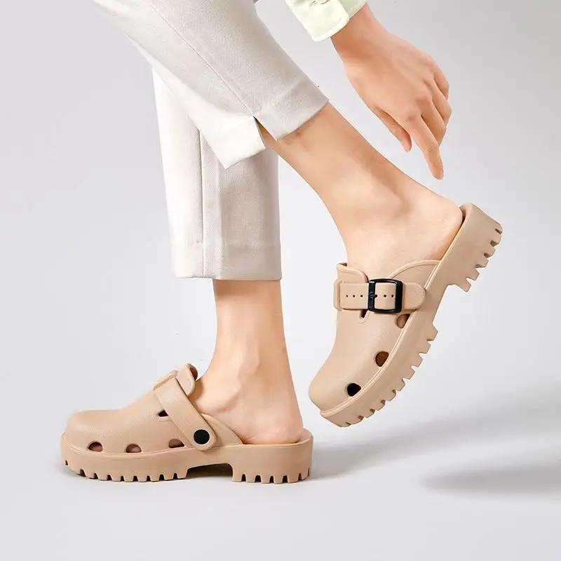 Fashion With Heel Shoes Indoor Women's Slippers and Ladies Sandals On Sale Chic Elegant Vip Slides Non Slip Cheap Liquidation Shoe Eva