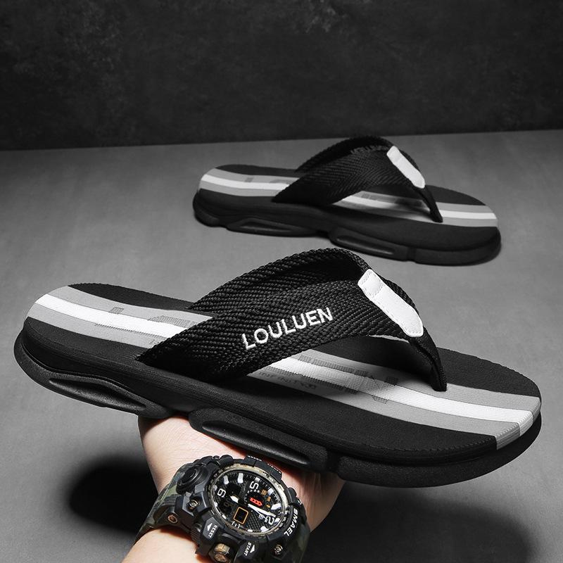 

Flip-flops men s 2025 new summer wear seaside wading casual pinch slippers new men s drag 39 чёрный