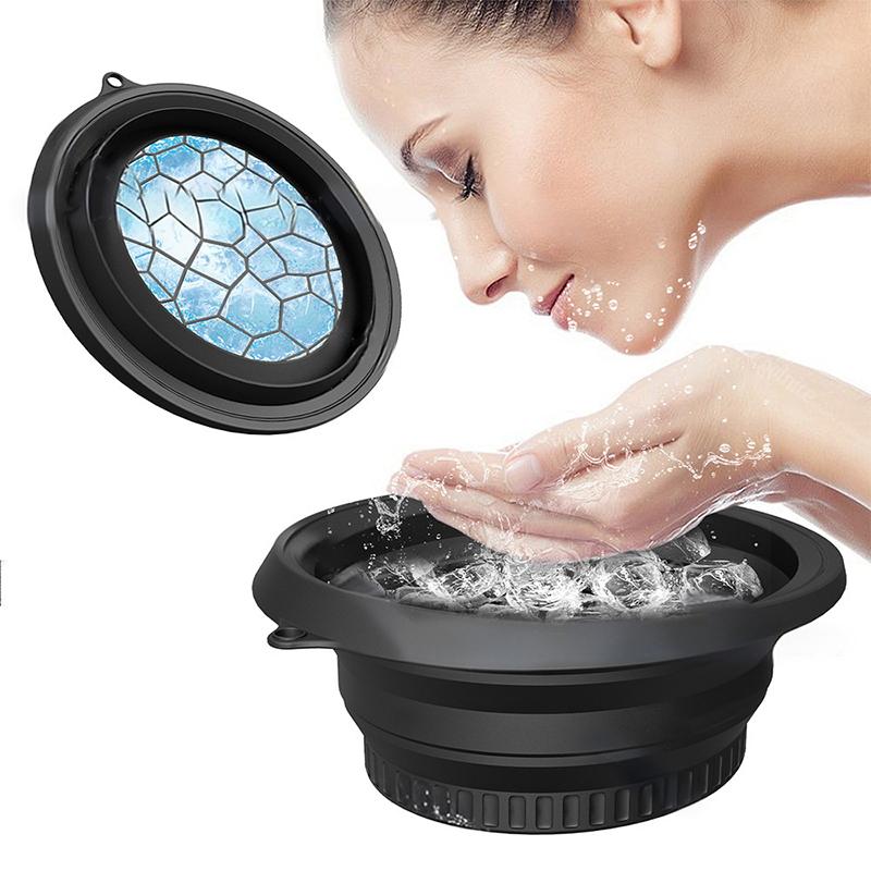1 Pcs Large Foldable Silicone Bowl For Face Ice Bath And Home Skincare Routine Portable Face Dipping Bowl For Women And Girls