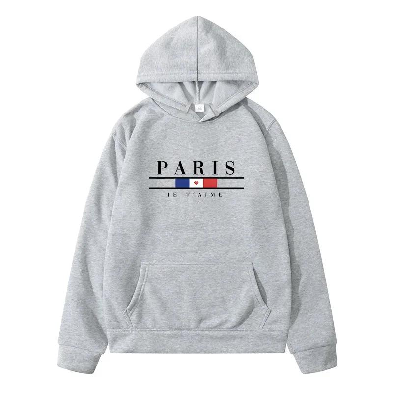 2025 Paris Hip-hop Street Casual Printed Women's Hoodie Fashionable Hoodie Loose New Sweatshirt Warm Autumn Clothing