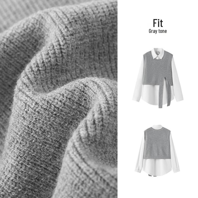 Semir Women's 2026 Winter Long-Sleeve Shirt & Vest Set