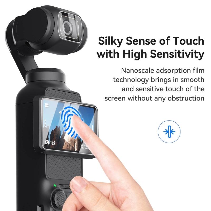Shockproof High Definition Screen Guard 2.5D Rounded Edges Bubble Less Installation for Pocket 3 Enhancing Durability