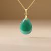 High quality hot selling natural crystal stone water drop pendant necklace jewelry simple fashion necklace merchandise jewelry