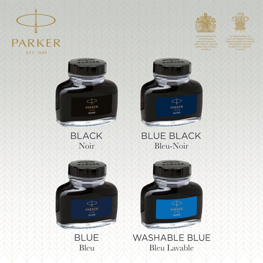 PARKER Quink Black Bottle Ink S1162110 57ml Imported (Genuine Product)