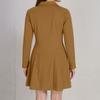 Women's Fashion Casual Long-sleeved Ruffled Short A-line Pleated Dress