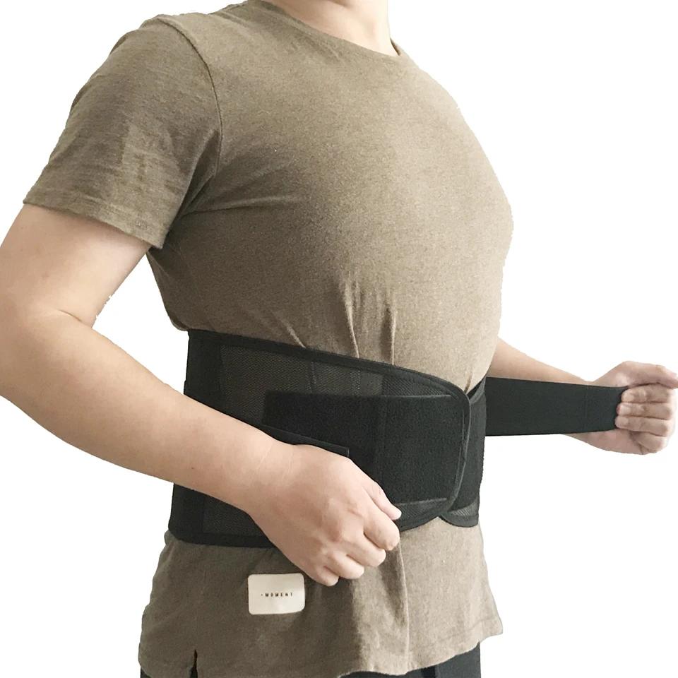 

Double Pull Lumbar Support Belt Lower Back Pain Relief Breathable Lightweight Wide Support For Lifting Work L чорний