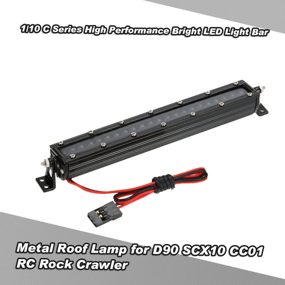 1 10 C Series High Performance Bright LED Light Bar Metal Roof Light Lamp for 1 10 HSP RC4WD Axial D90 SCX10 Traxxas