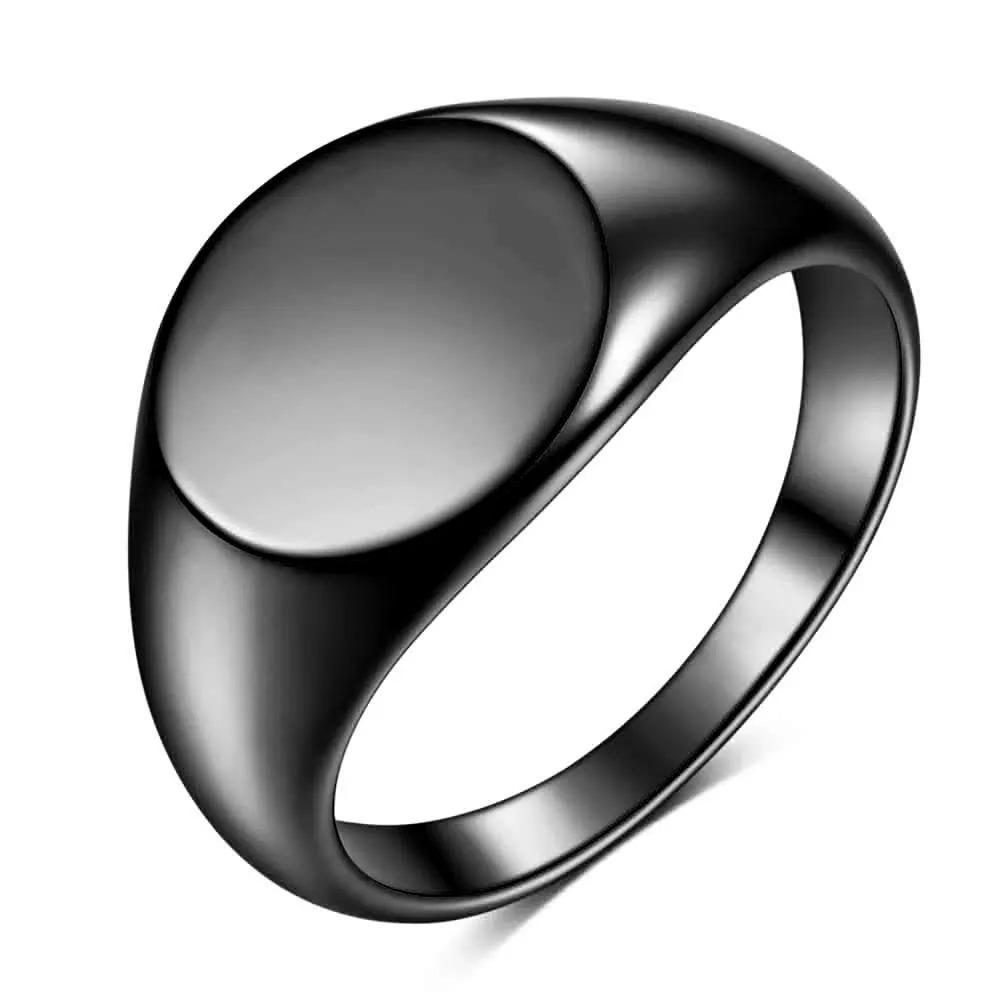 Customized Women Signet Ring Name Letter Pattern Logo Stainless Steel Rings Punk Candid Fashion Jewelry Male Wedding Accessories