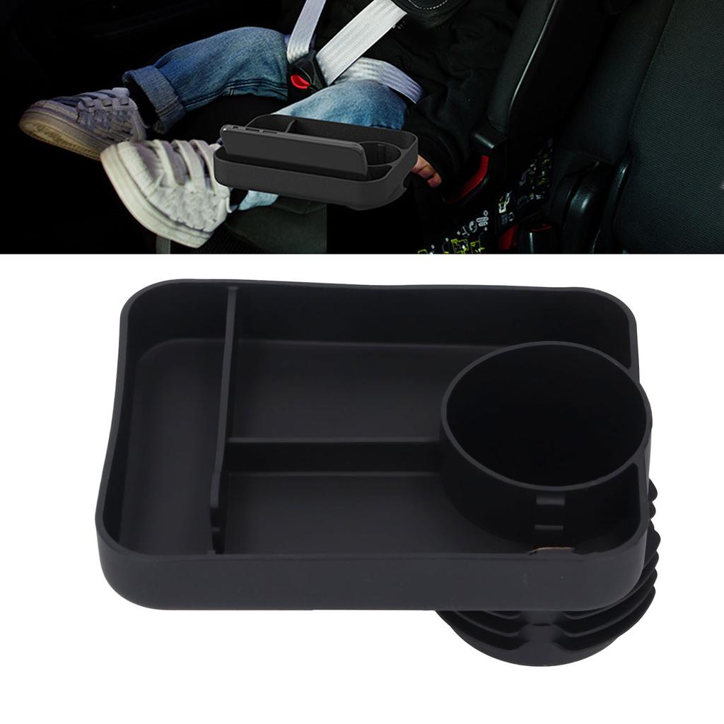Bandeja de Carro para Bebê Bandeja de Lanche de Silicone para Carro Porta-Copos Multifuncional para Crianças Prato para Lanches e Bebidas