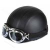 Motorcycle Leather Helmet Retro Personalized Summer Helmet Four Seasons Fashion Half Helmet Windproof Gift Mirror