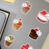 60Pcs/Set Cartoon Cake Cat Sticker Self-adhesive Waterproof PVC Removable DIY Animal Kitten Phone Cover Luggage Skateboard Decal Students Supplies