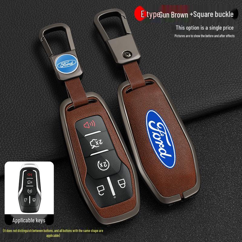Ford Taurus Key Case for 2015-2017 Explorer Mustang - Metal Shell with Buckle