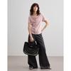 Demana Elegantes Damen-T-Shirt aus Wolle und Lyocell mit Drapierter Halslinie