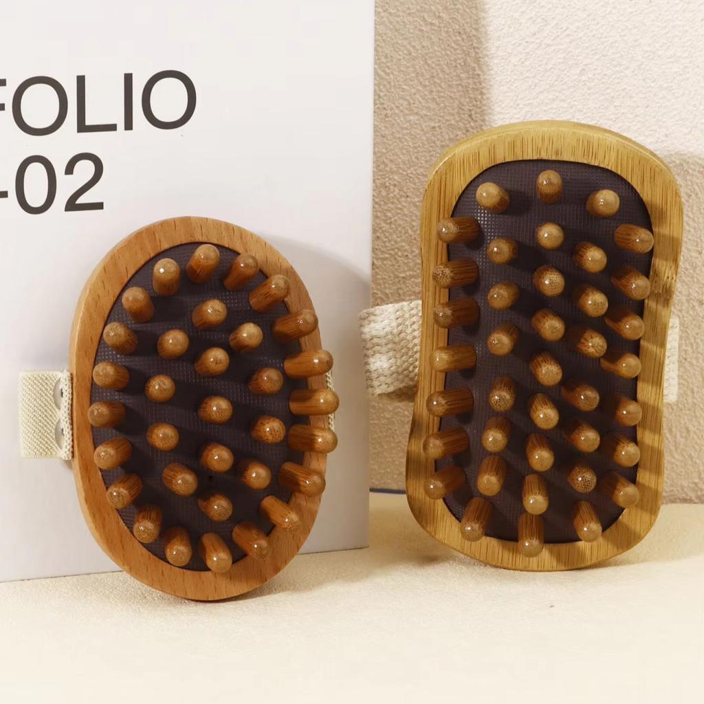 Wooden Meridian Massage Brush,manual Whole-body Universal  Massager Household Massage Tool Special for Real Hair Wigs