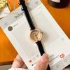 New Leather Strap Watches for Women Circular Precise Quartz Watch Water Resistant Minimalist Wrist Watches Female Gifts