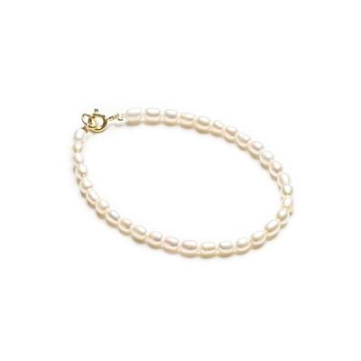 BONBEAU Breeze Pear Simple Layered Bracelet Layered Rice Grain Freshwater Pearl Bracelet 4mm 5mm