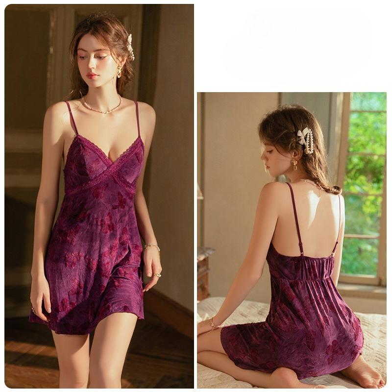 

Women s Lingerie Babydoll Chemise Sexy Lingerie Dress Nightgown Lace Dress Sleepwear Teddy Outfits for Women Bckless Nightgowns Ruffle Hem Nighty M