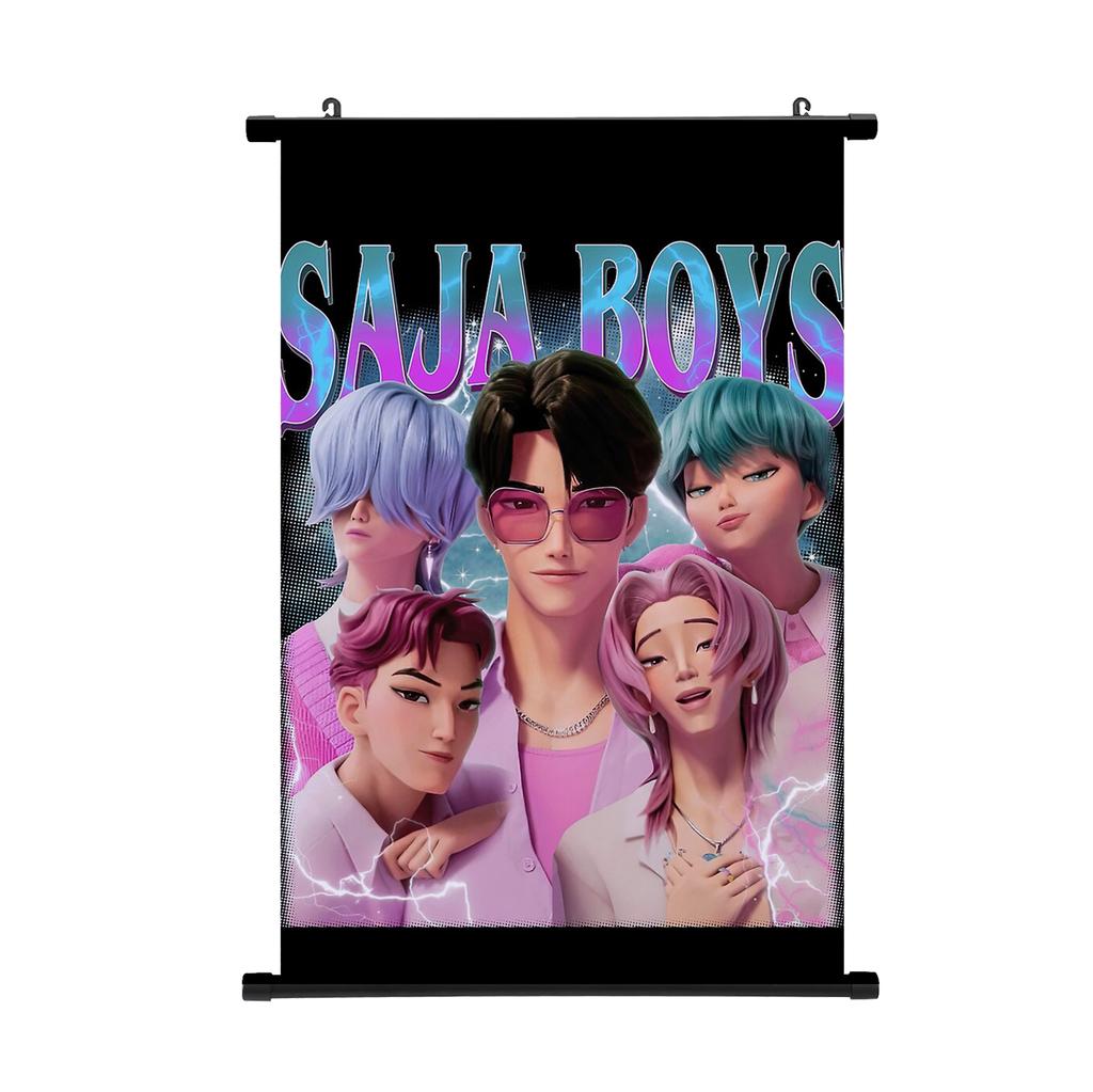 KPop Łowcy Demonów Plakat Obraz do Zawieszenia Huntrix Girl Zoey Rumi Mira Saja Chłopcy Kpop Wystrój Domu Plakat Zwój Ścienny