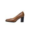 Krazing Pot Cow Skin Round Toe High Heels Summer Shoes Big Size 41 Women Modern Pumps