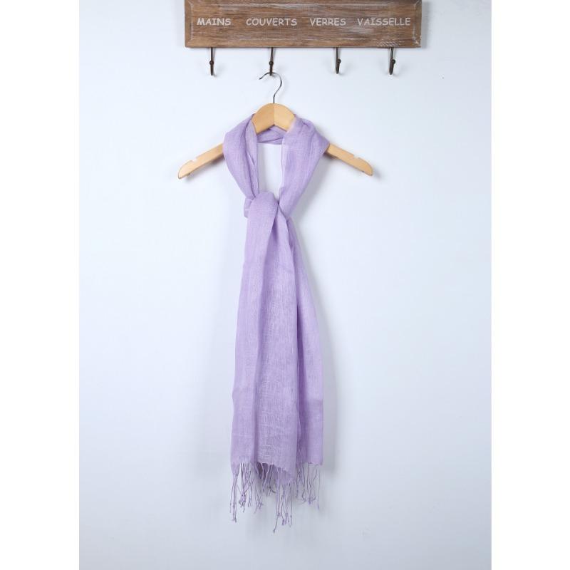 Cachecol Versátil de Linho Puro Japonês Fashionável Respirável Praia Exterior Esportes Cachecol de Seda Xale