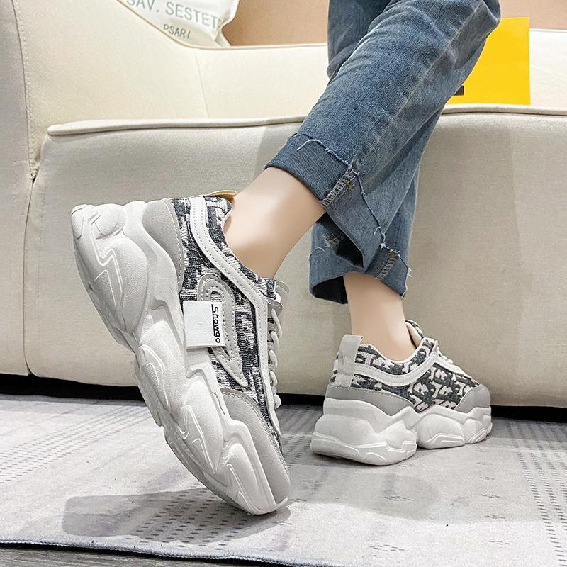 Buy Ladies Thick-soled Height-increasing Shoes Fashion All-match Casual  Sports Shoes Spring and Summer Outdoor Running Breathable Clearance Shoes  at affordable prices — free shipping, real reviews with photos — Joom