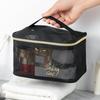Síťovaná kosmetická taška Síťované tašky na make-up Černá síťovaná taštička na zip Pro kanceláře Cestovní úložné tašky Toaletní tašky Taštička na make-up