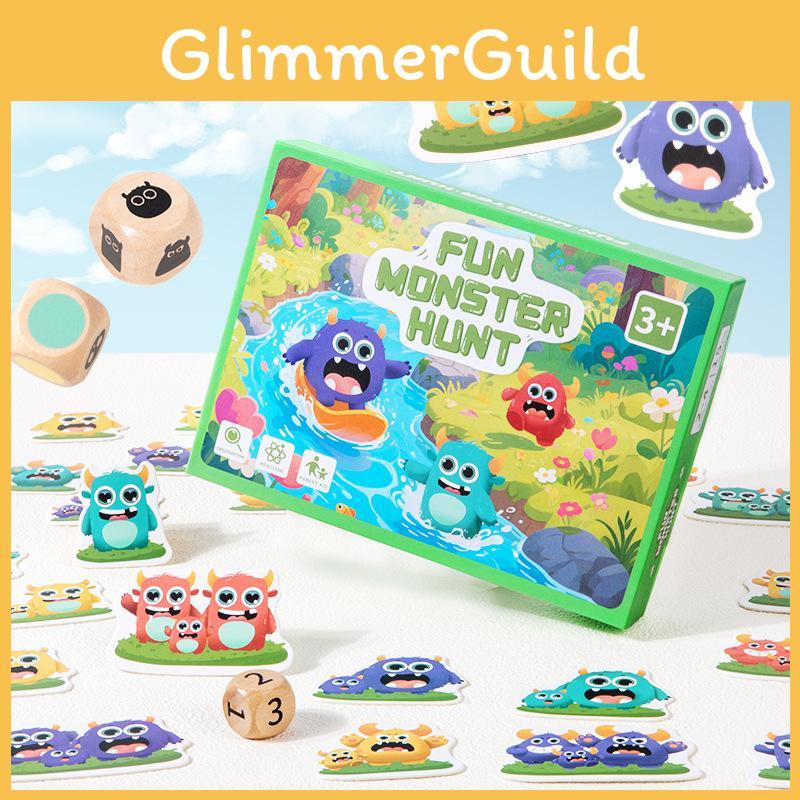Monster Wood Fun Hunt Desktop Interactive Game Color Match Children Toy Puzzle