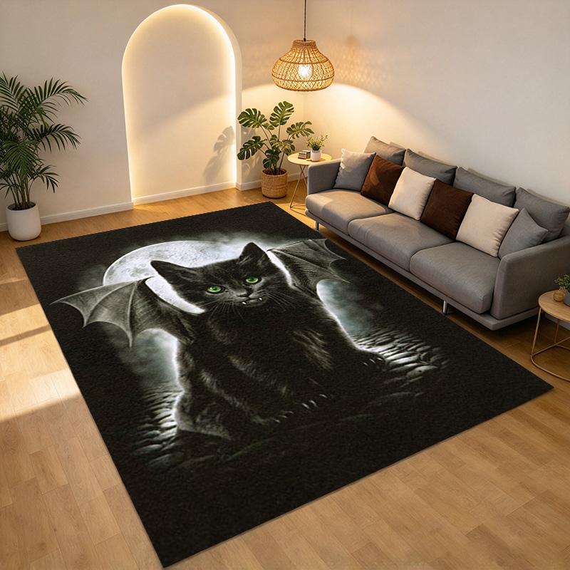 Bat Cat Living Room Nonslip Area Rug Soft Carpet For Bedroom Game Playroom Sofa Office Home Decor Doormat Christmas Gift C9302085