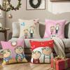 C-charlieS and Lola Anime Pillow Case Anti-dustmite Pillowcase Invisible Zipper Silky Sofa Cushion Cover