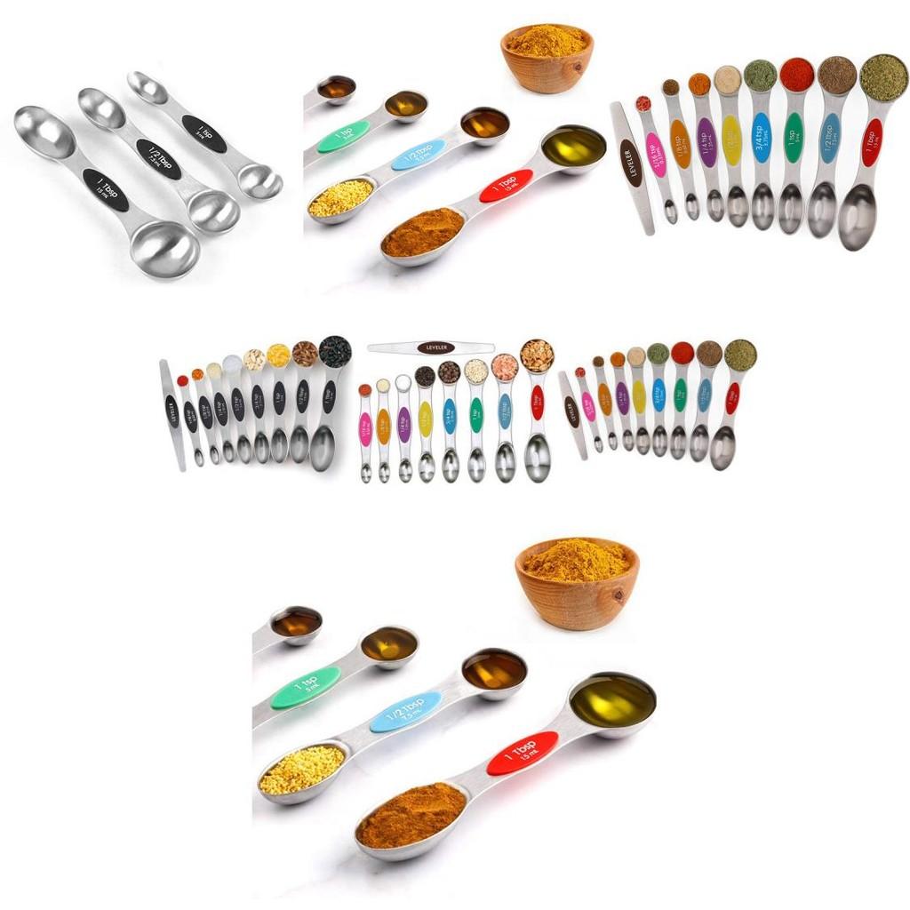 Innovatives magnetisches Messlöffel-Set in neun Teilen mit genauen Graduierungen für Rezepte